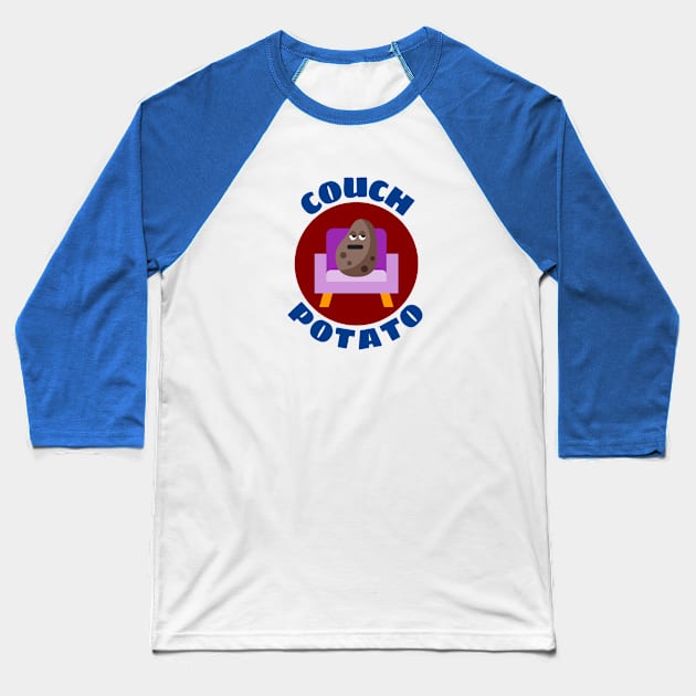 Couch Potato | Procrastinator Pun Baseball T-Shirt by Allthingspunny